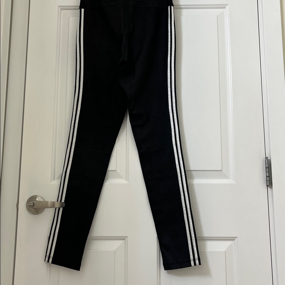 Jakett NY High-Waisted leather double track strip leggings S